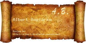 Albert Boglárka névjegykártya